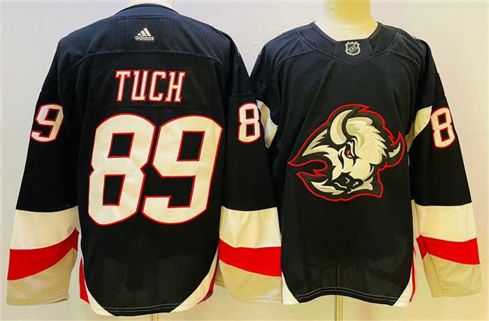 Mens Buffalo Sabres #89 Alex Tuch 2022-23 Black Stitched Jersey